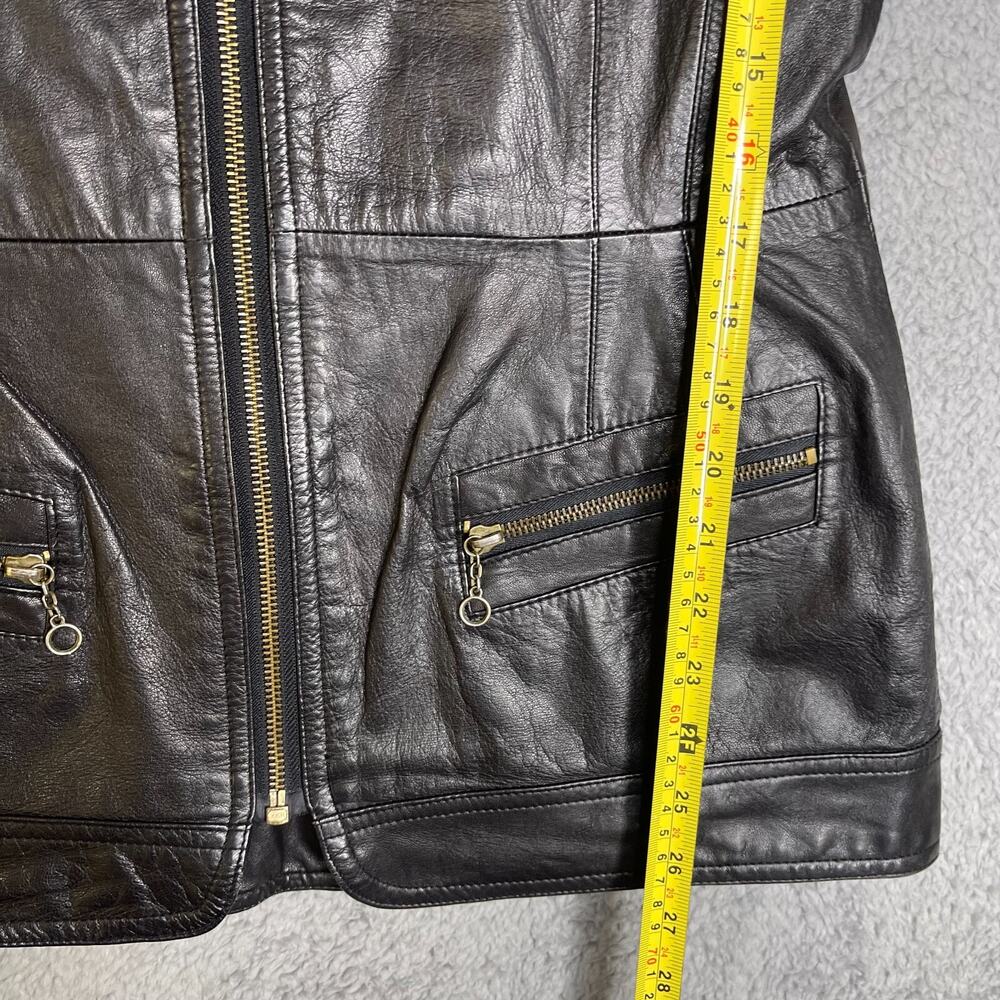 Vintage Leather Vest Womens Medium BB DAKOTA by BP NORDSTROM Black - Picture 5 of 16